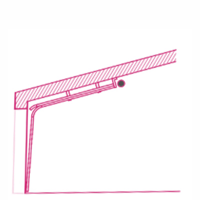 Alacsony tetőkövető sínrendszer